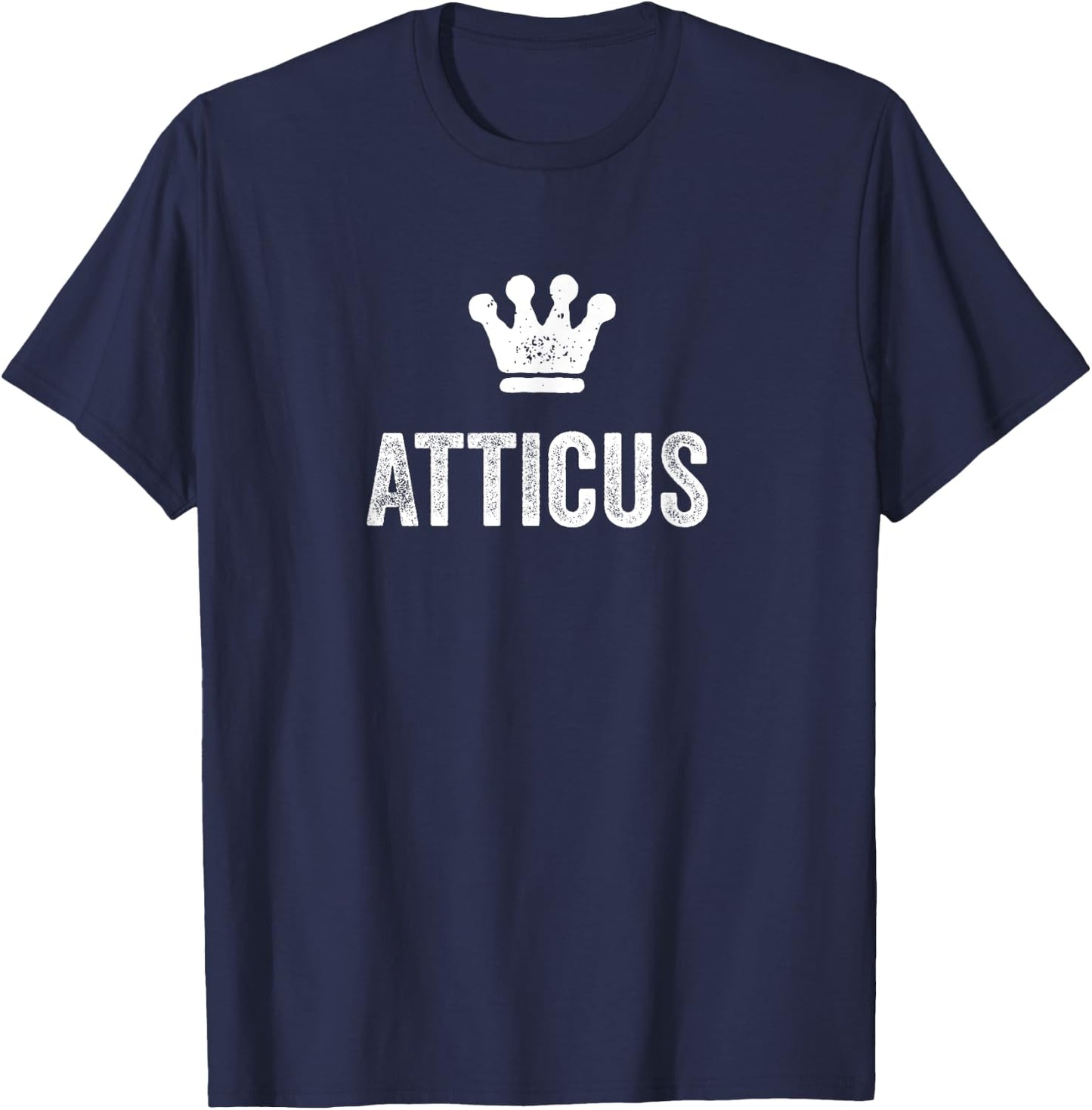 Atticus the King / Crown & Name Called Atticus T-Shirt - T-Shirt | Navy