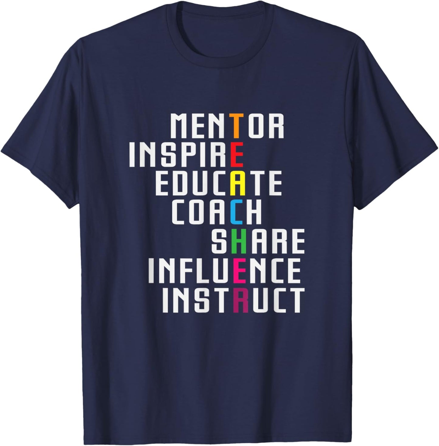 Teacher Inspirational Educator Favorite School Teacher Men Women Girls Kids T-Shirt - T-Shirt | Navy