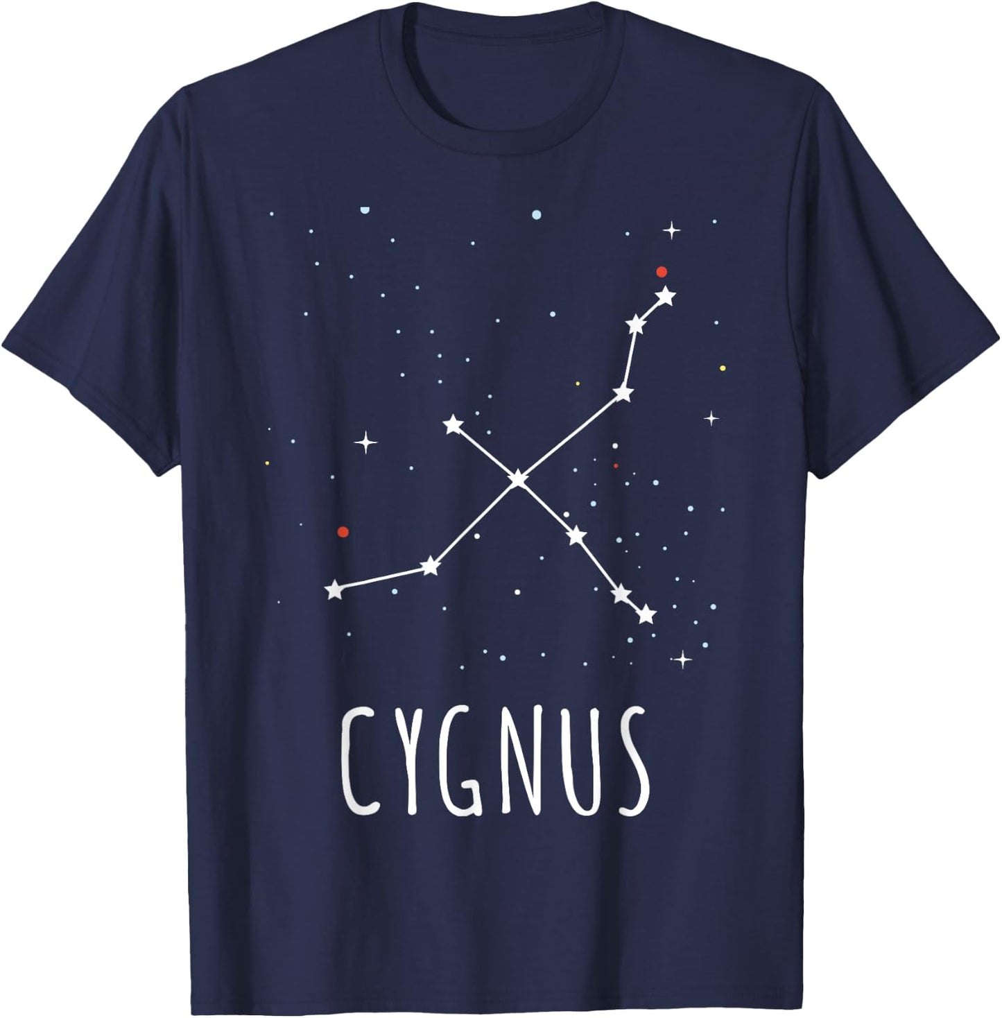 Cygnus Constellation Astronomy Stargazing Zodiac Sign T-Shirt - T-Shirt | Navy