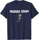Funny Broken Foot Shirt: Awww Snap! Skeleton Broken Bone T-Shirt - T-Shirt | Navy