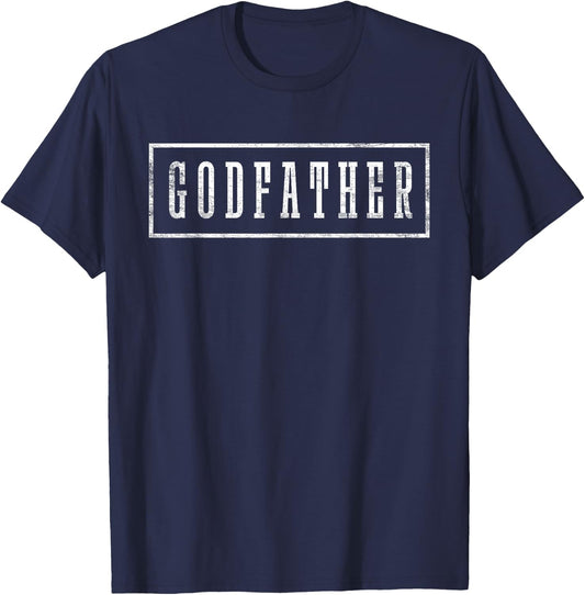 Godfather - Sleek Framed Design Father's Day Godfather T-Shirt - T-Shirt | Navy