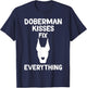 Doberman kisses fix everything Dobie Mom T-Shirt - T-Shirt | Navy