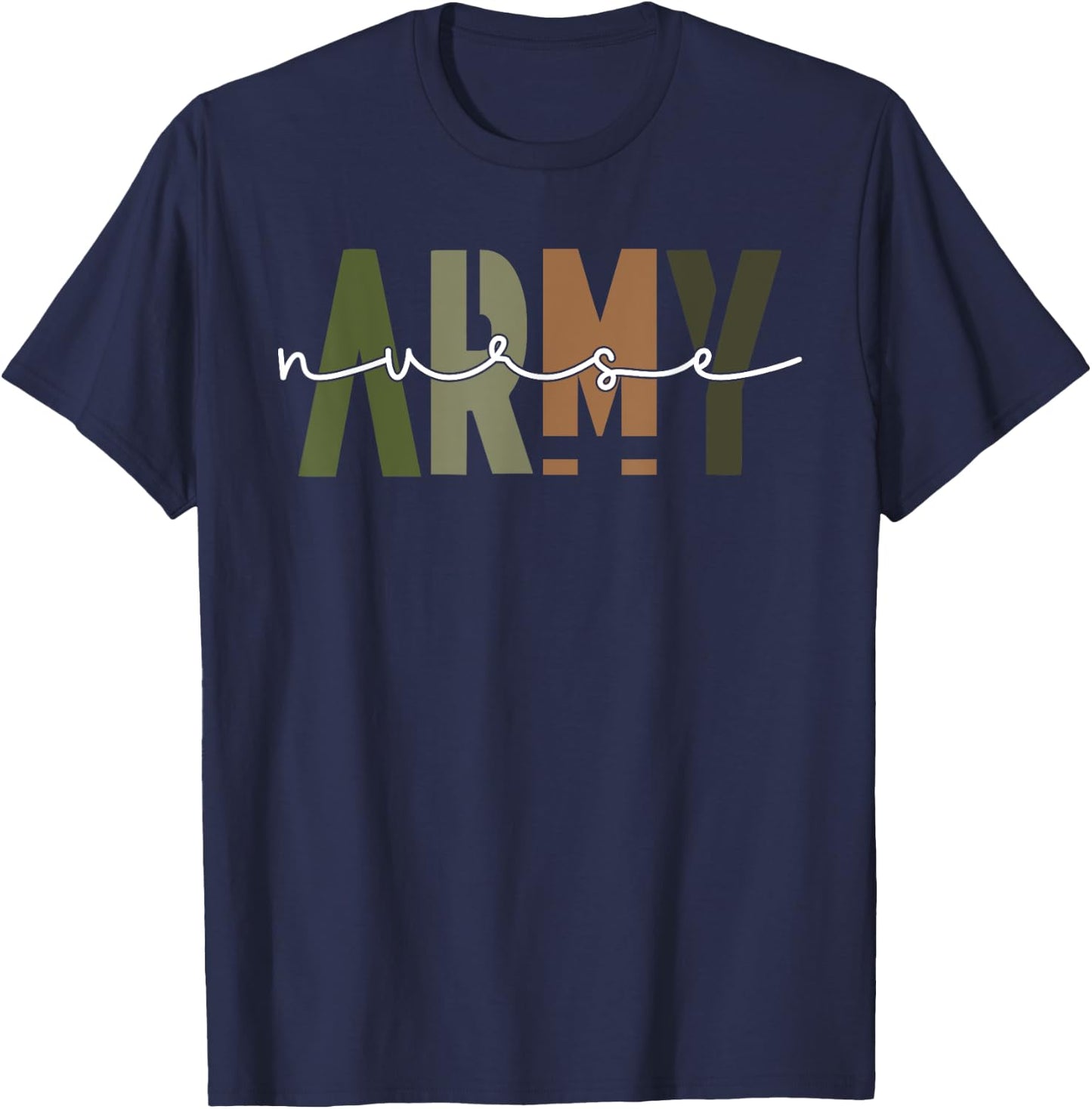 Army Nurse Veteran Squad Funny Matching Nursing Group T-Shirt - T-Shirt | Navy