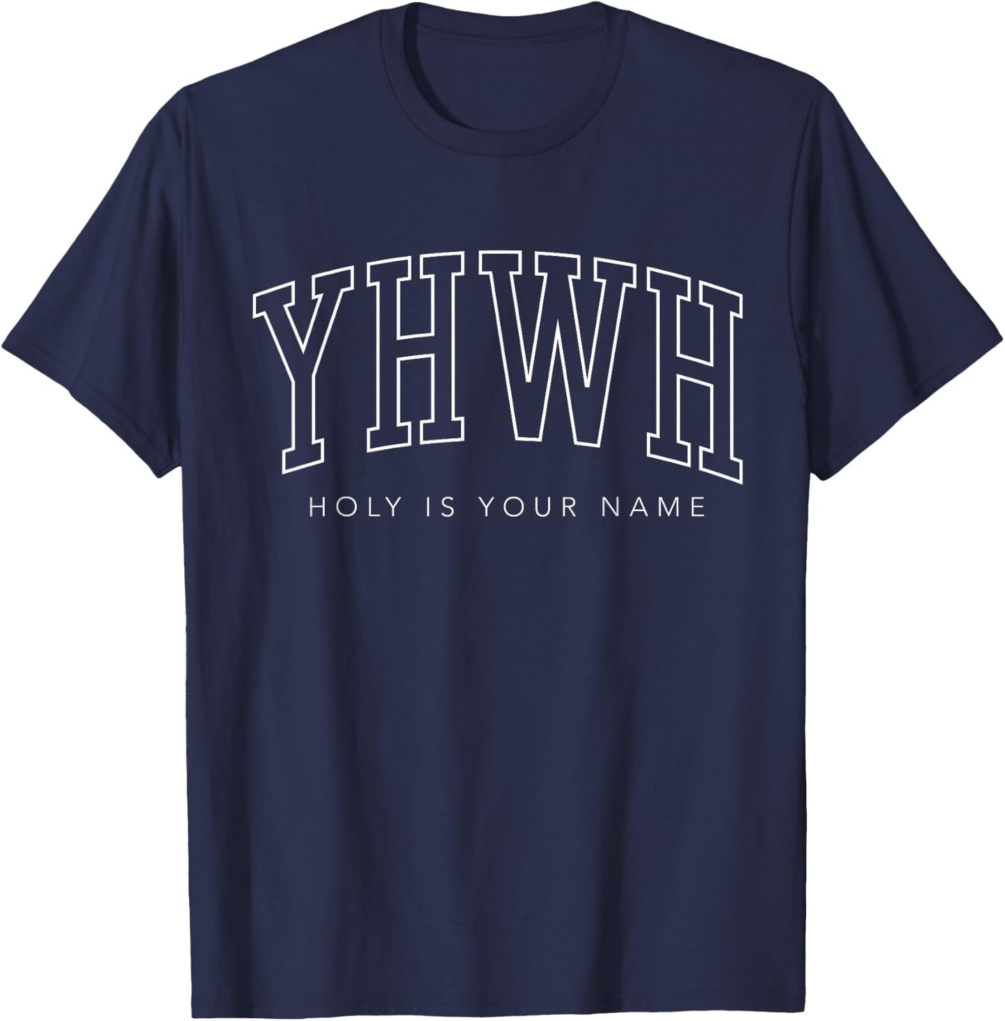 YHWH Holy Yahweh Jehovah Christian Teen Girls Aesthetic T-Shirt - T-Shirt | Navy