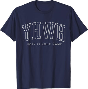 YHWH Holy Yahweh Jehovah Christian Teen Girls Aesthetic T-Shirt - T-Shirt | Navy