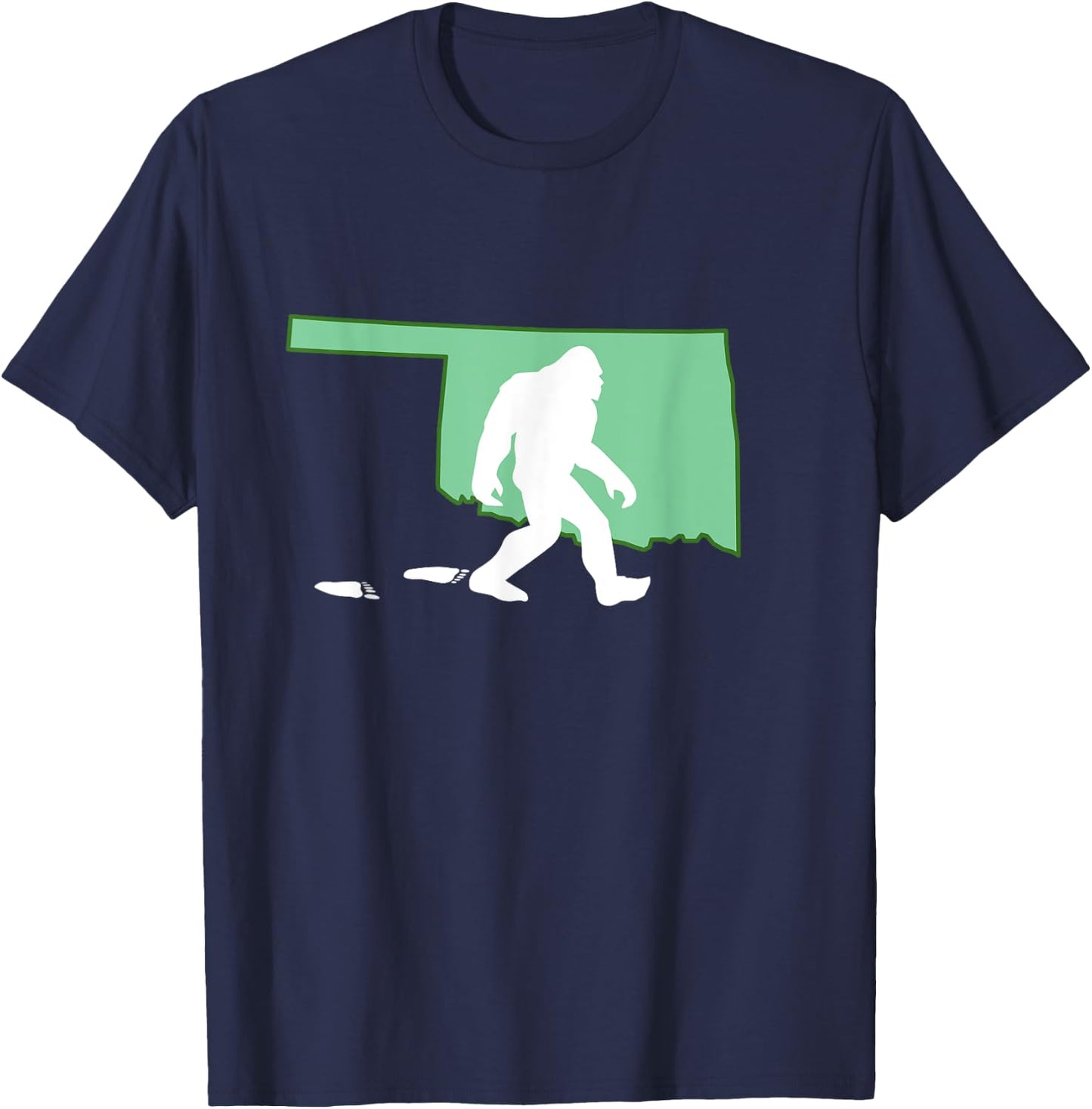 Oklahoma Bigfoot Hunter State T-Shirt - T-Shirt | Navy