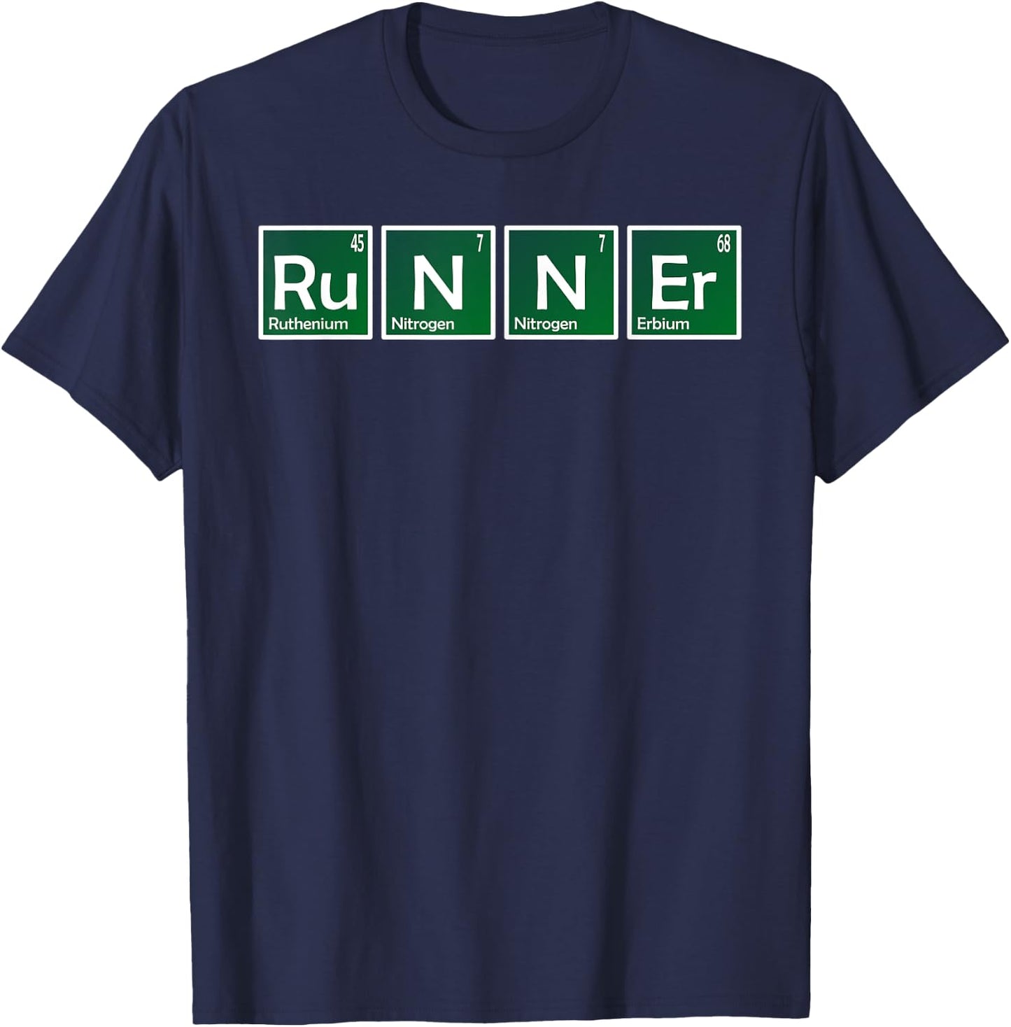 Elements of Runner - I love Science Periodic Table T-Shirt - T-Shirt | Navy