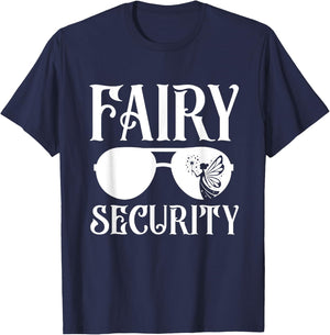 Fairy Security Birthday Family Halloween Costume Dad Mom T-Shirt - T-Shirt | Navy