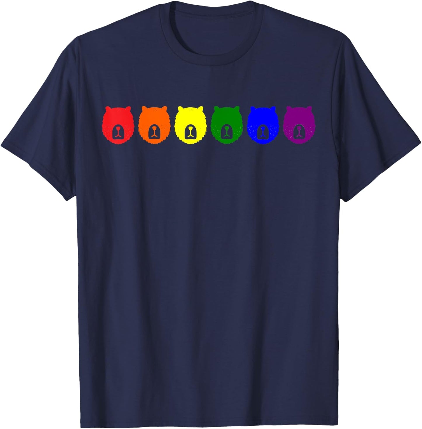 Bears LGBT Flag Gay Pride Transgender Rainbow Lesbian LGBT T-Shirt - T-Shirt | Navy