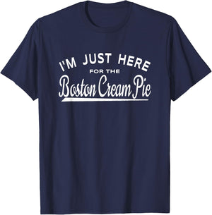 I'm Just Here For The Boston Cream Pie T-Shirt - T-Shirt | Navy