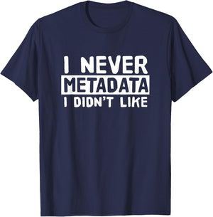 Data Engineer Cloud Apparel - Metadata - Scientist Analyst Machine Learning Funny T-Shirt - T-Shirt | Navy