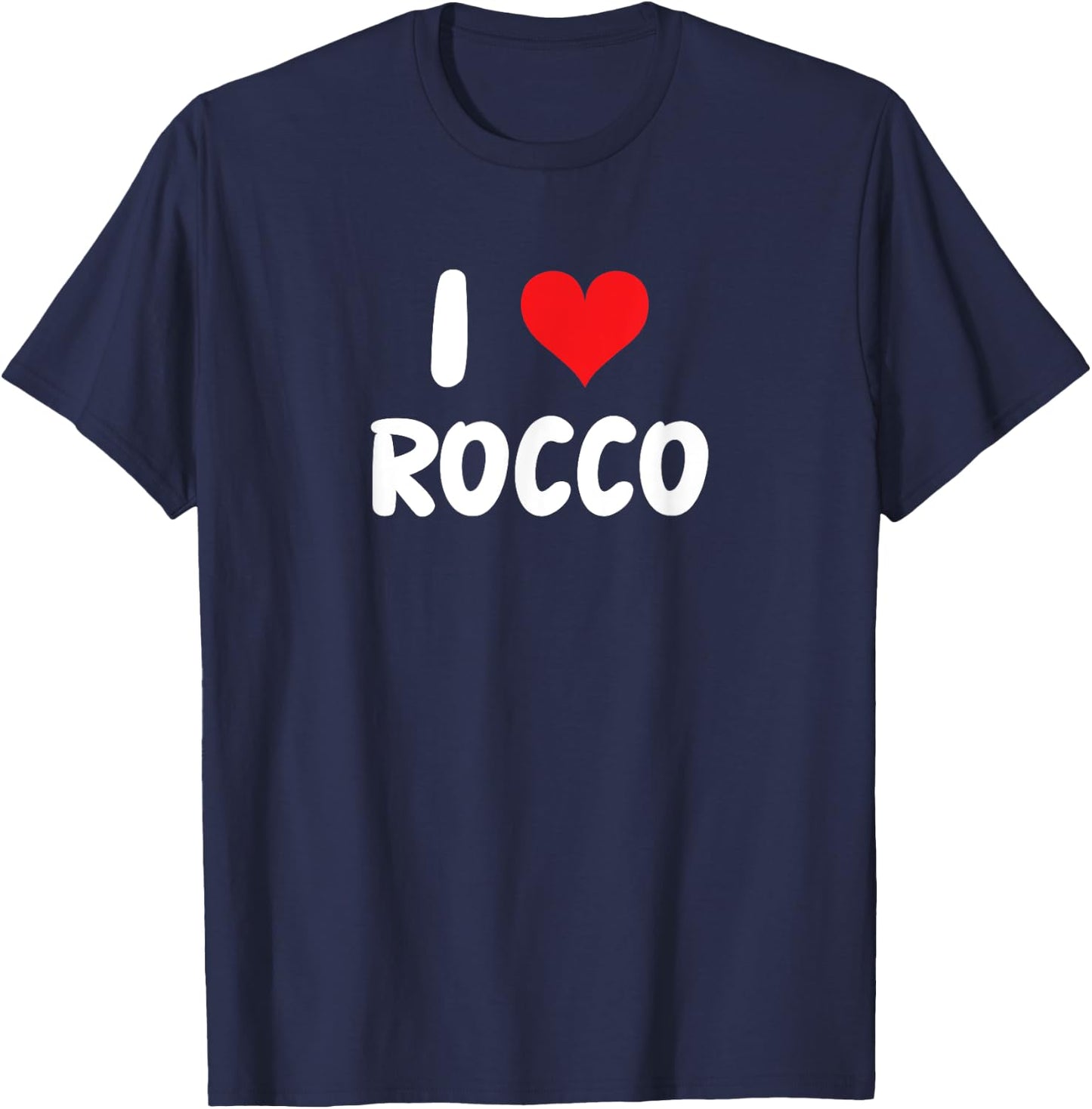 I Love Rocco Heart T-Shirt - T-Shirt | Navy