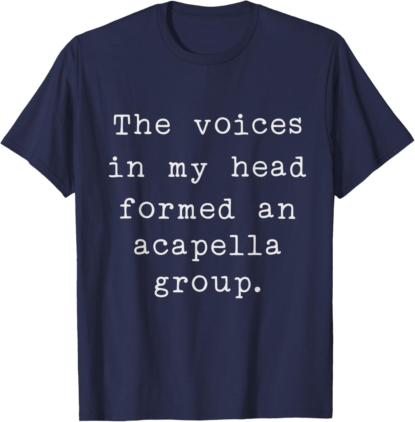 Humorous Typewriter Font for Funny Music Lovers T-Shirt - T-Shirt | Navy