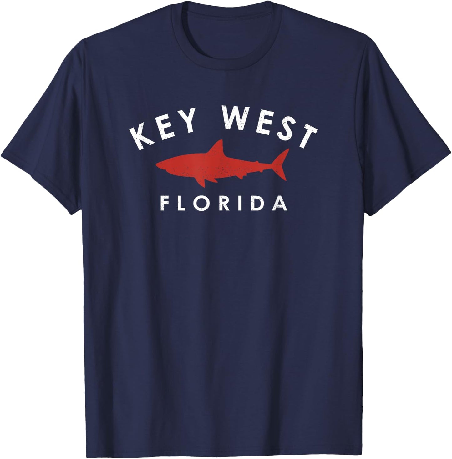 Key West Florida Shark Vacation Souvenir Vintage T-Shirt - T-Shirt | Navy