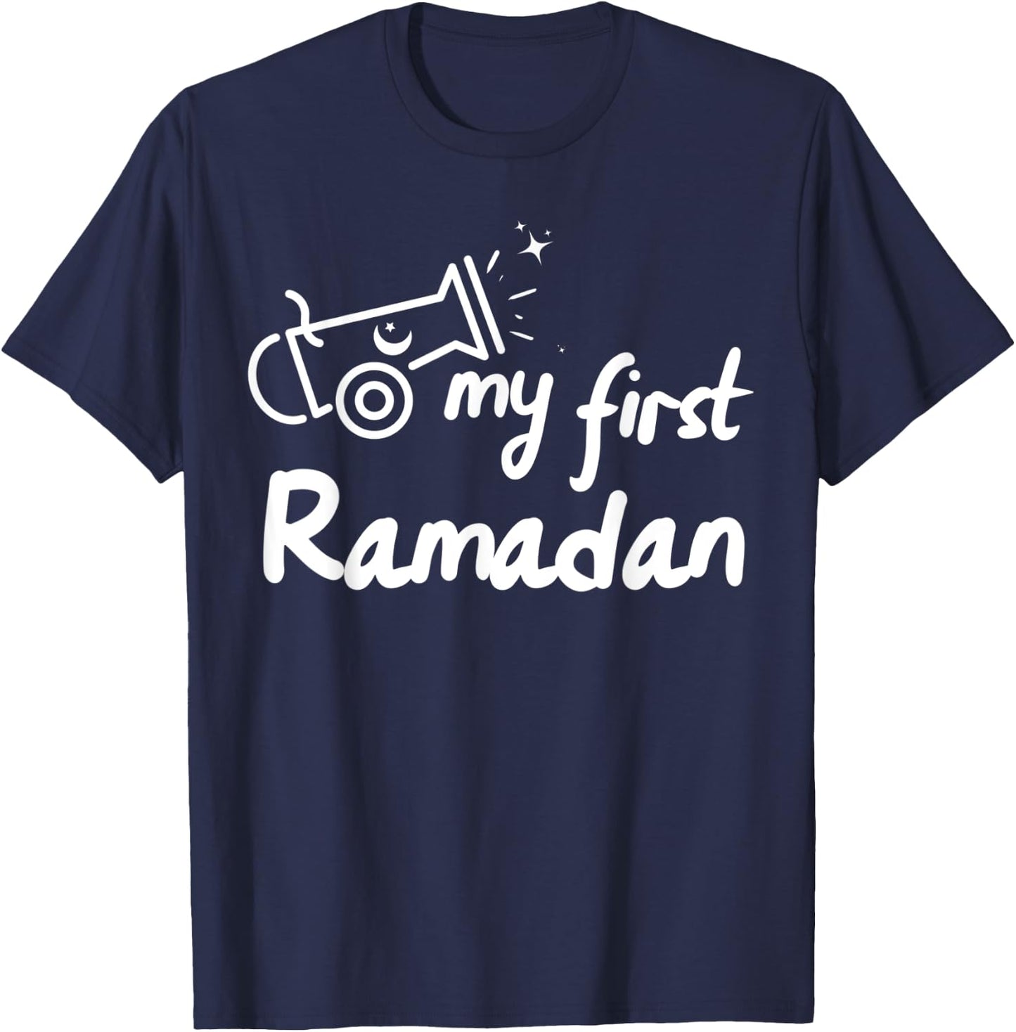 My First Ramadan For Baby, Boys, Girls Kids Fasting Ramadan , black T-Shirt - T-Shirt | Navy