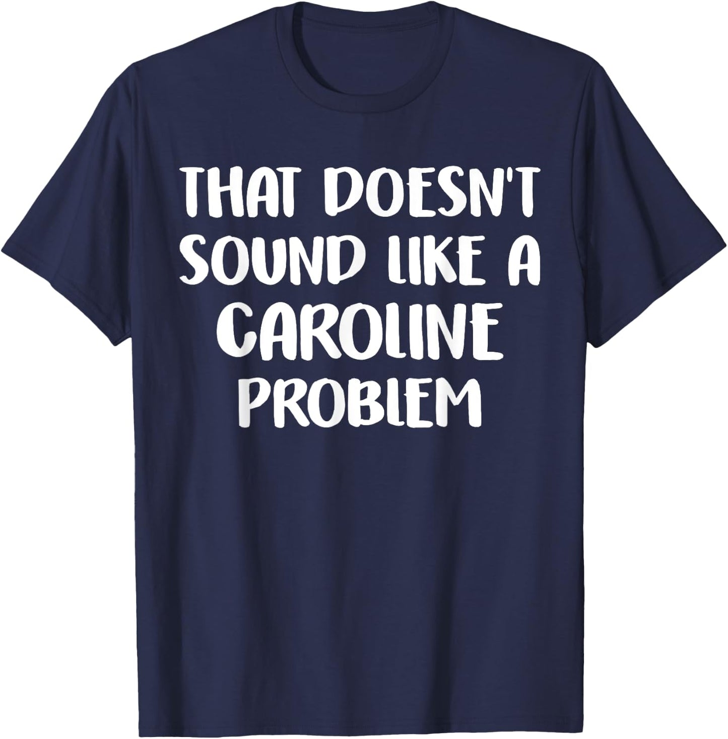 CAROLINE Personalized Cute Flower Girls CAROLINE Name T-Shirt - T-Shirt | Navy