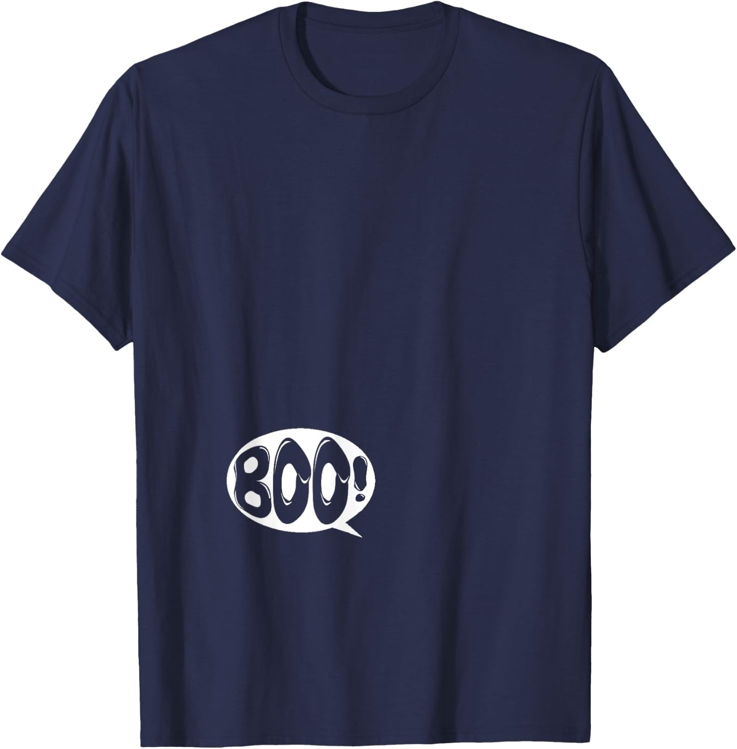 Baby Says Boo! Hilarious Halloween Pregnant Woman T-Shirt - T-Shirt | Navy