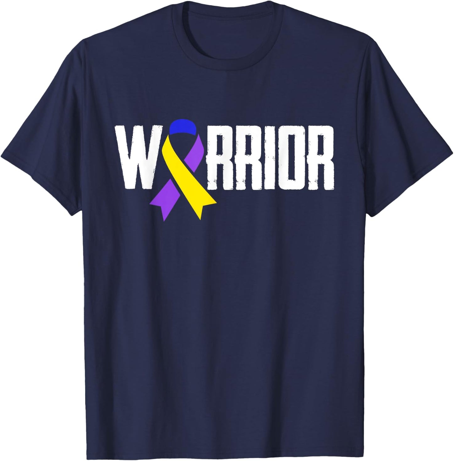Warrior Bladder Cancer Awareness T-Shirt - T-Shirt | Navy