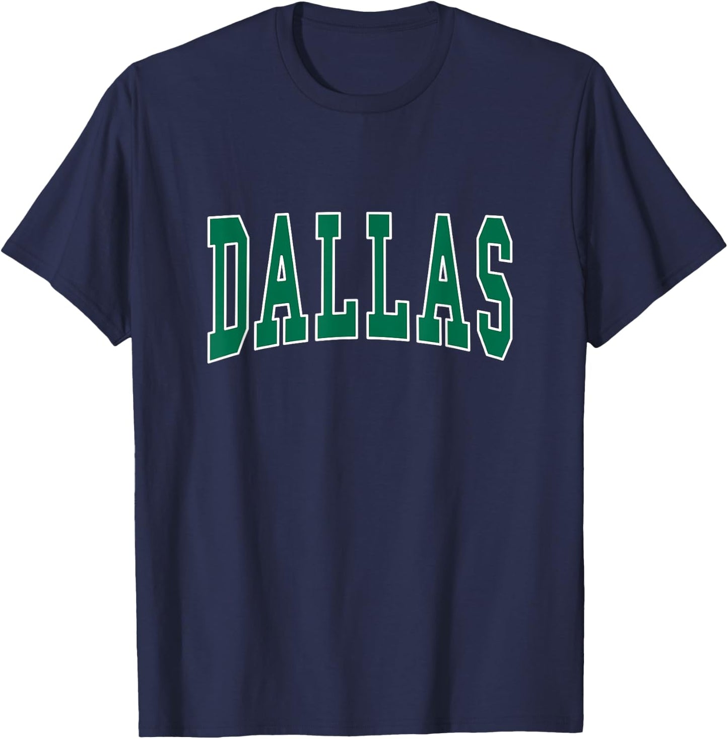 Graphic Apparel Co. - DALLAS Hometown Pride Throwback Design Classic - Black - Small - -Adult - Short Sleeve T-Shirt - T-Shirt | Navy
