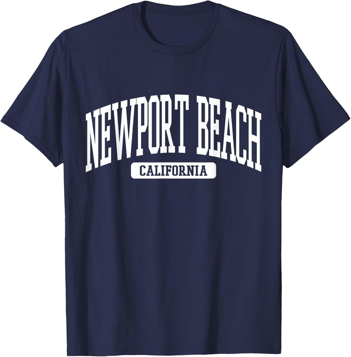Newport Beach California Souvenir Beach, Aesthetic, Retro T-Shirt - T-Shirt | Navy
