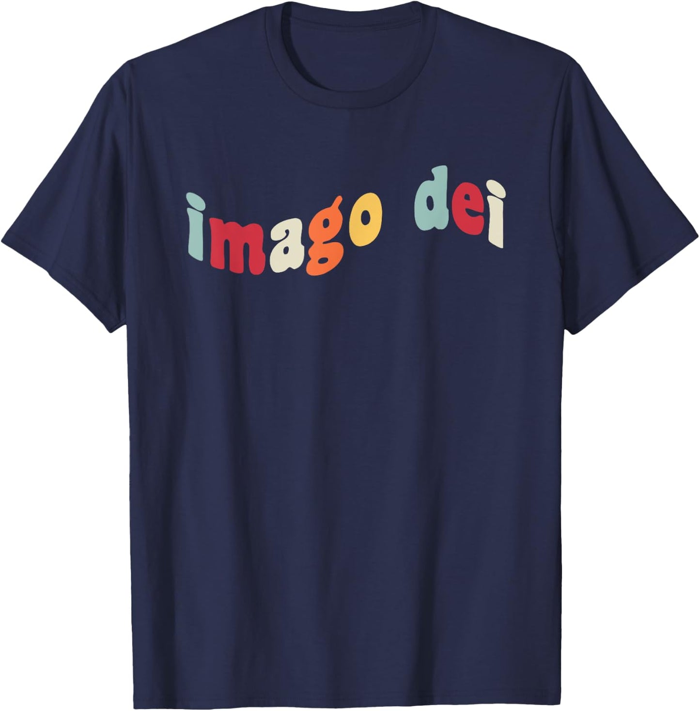 Imago Dei Made In The Image Of God Christian Bible Verse Fan T-Shirt - T-Shirt | Navy