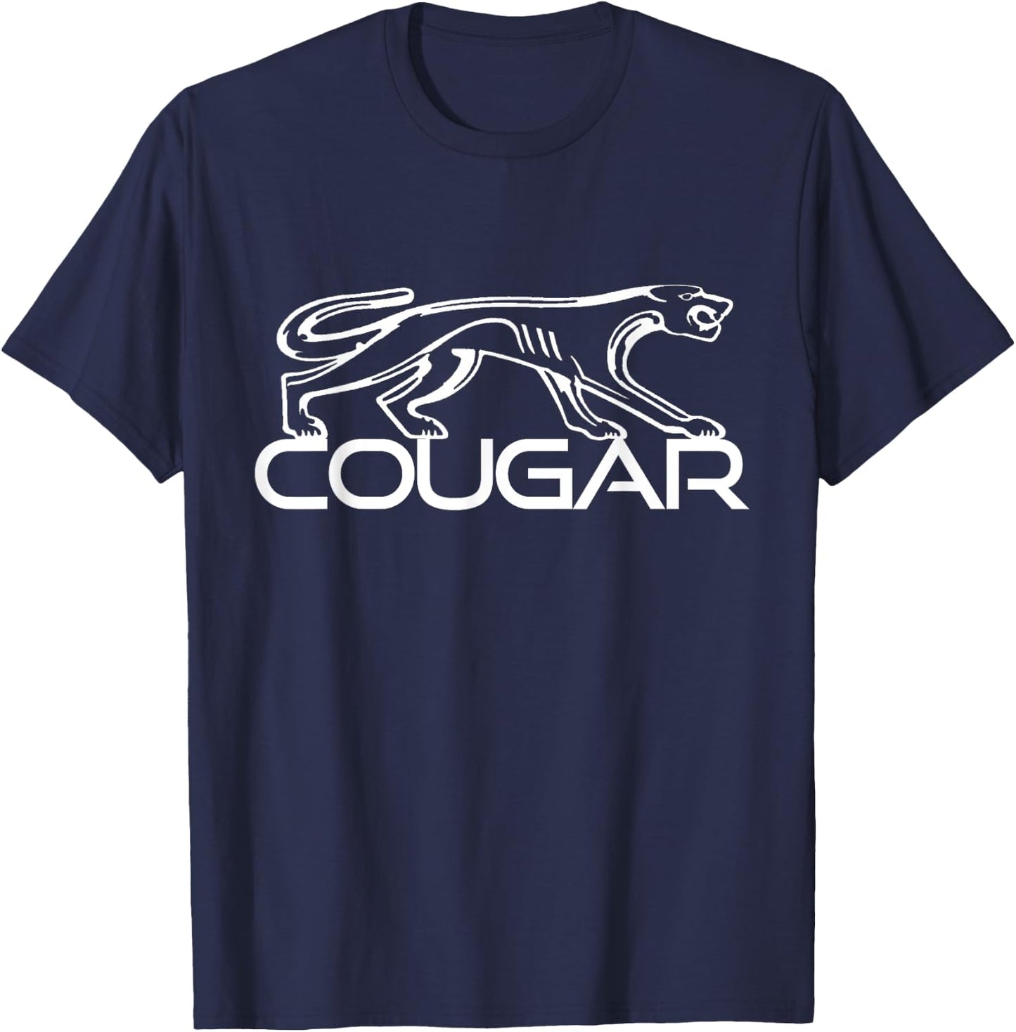 Cougar American Muscle Car Mountain Lion T-Shirt - T-Shirt | Navy
