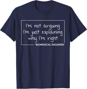 BIOMEDICAL ENGINEER Gift Funny Job Title Profession Birthday T-Shirt - T-Shirt | Navy