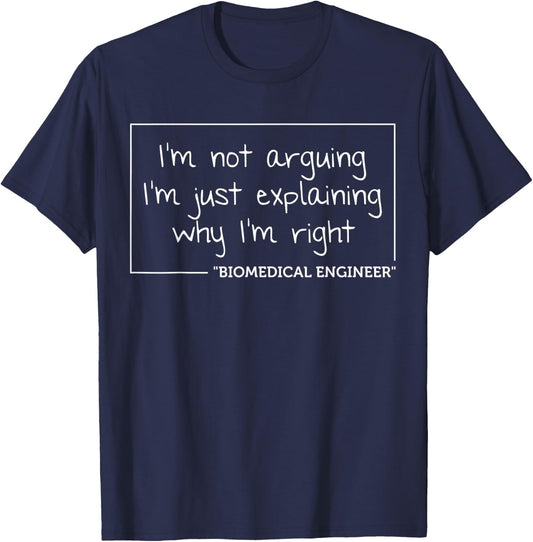 BIOMEDICAL ENGINEER Gift Funny Job Title Profession Birthday T-Shirt - T-Shirt | Navy