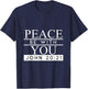 Peace Be With You Christian T-Shirt - T-Shirt | Navy