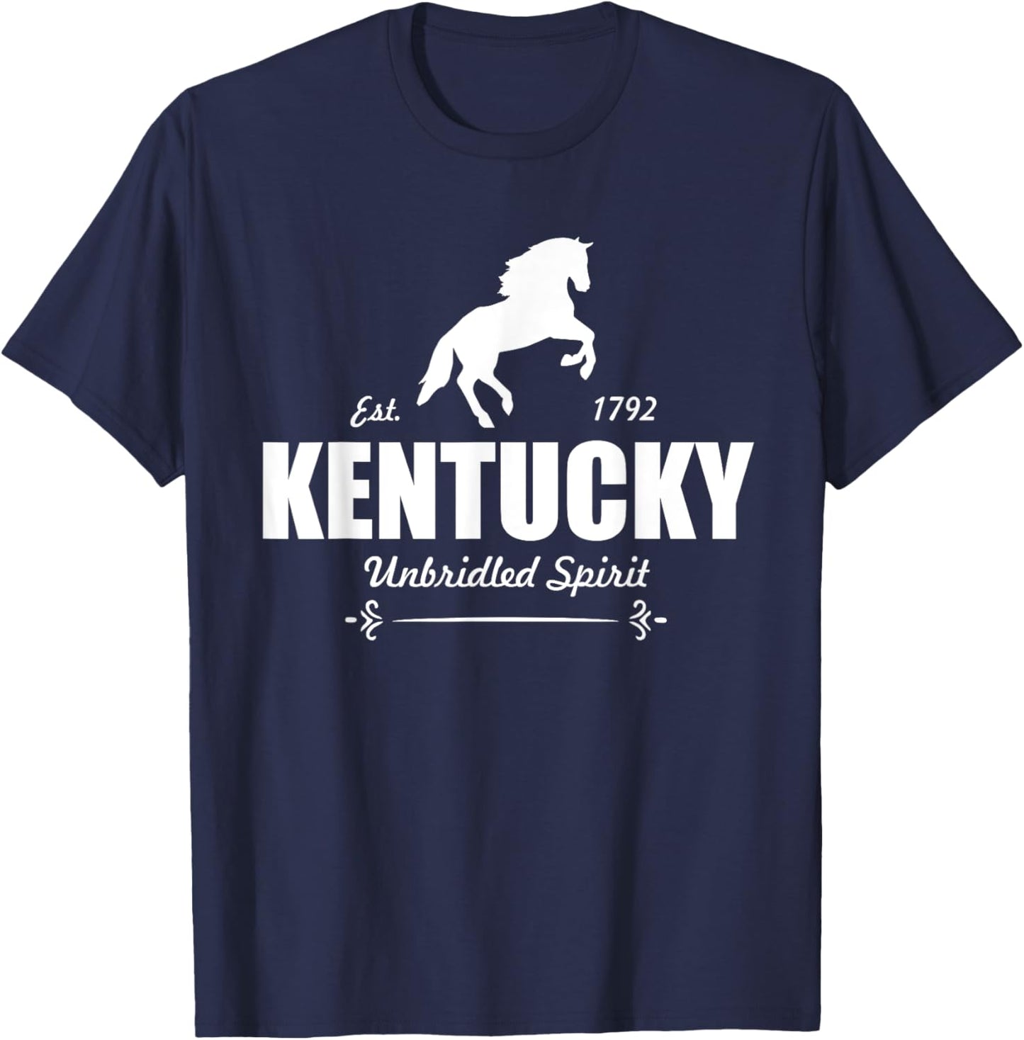 Kentucky Unbridled Spirit Local State Pride Horse T-Shirt - T-Shirt | Navy