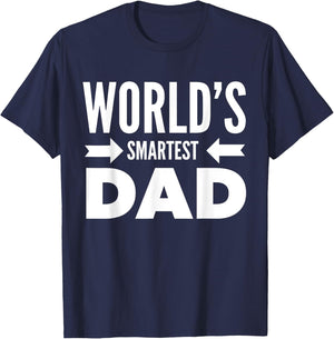 World's Smartest Dad Father's Day June Holiday Gift Shirts T-Shirt - T-Shirt | Navy
