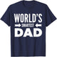 World's Smartest Dad Father's Day June Holiday Gift Shirts T-Shirt - T-Shirt | Navy