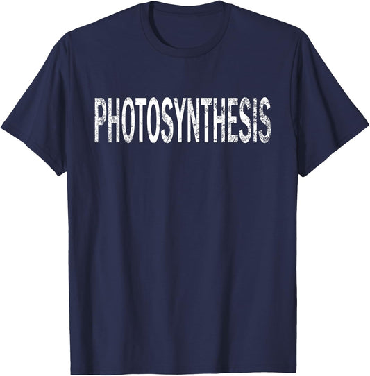 Vintage Photosynthesis Distressed Plant Lover T-Shirt - T-Shirt | Navy