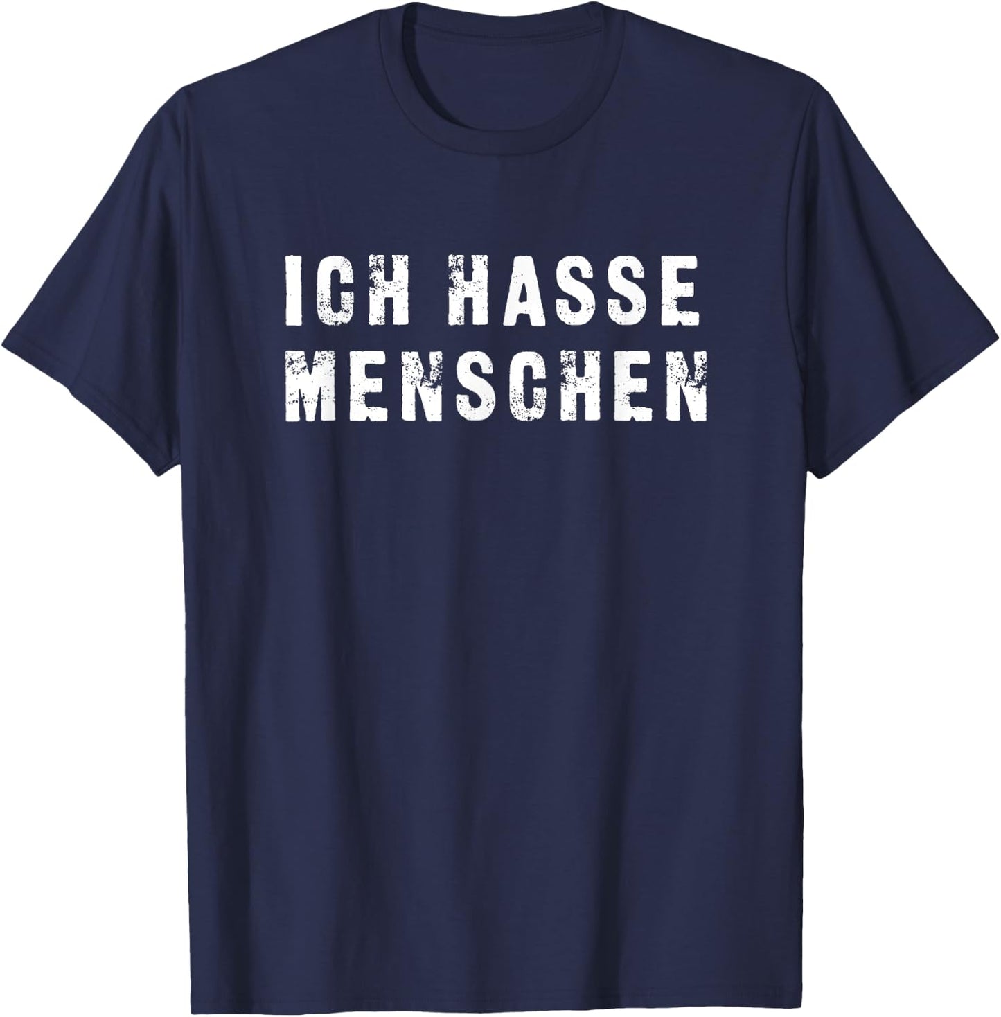 Ich Hasse Menschen , black T-Shirt - T-Shirt | Navy