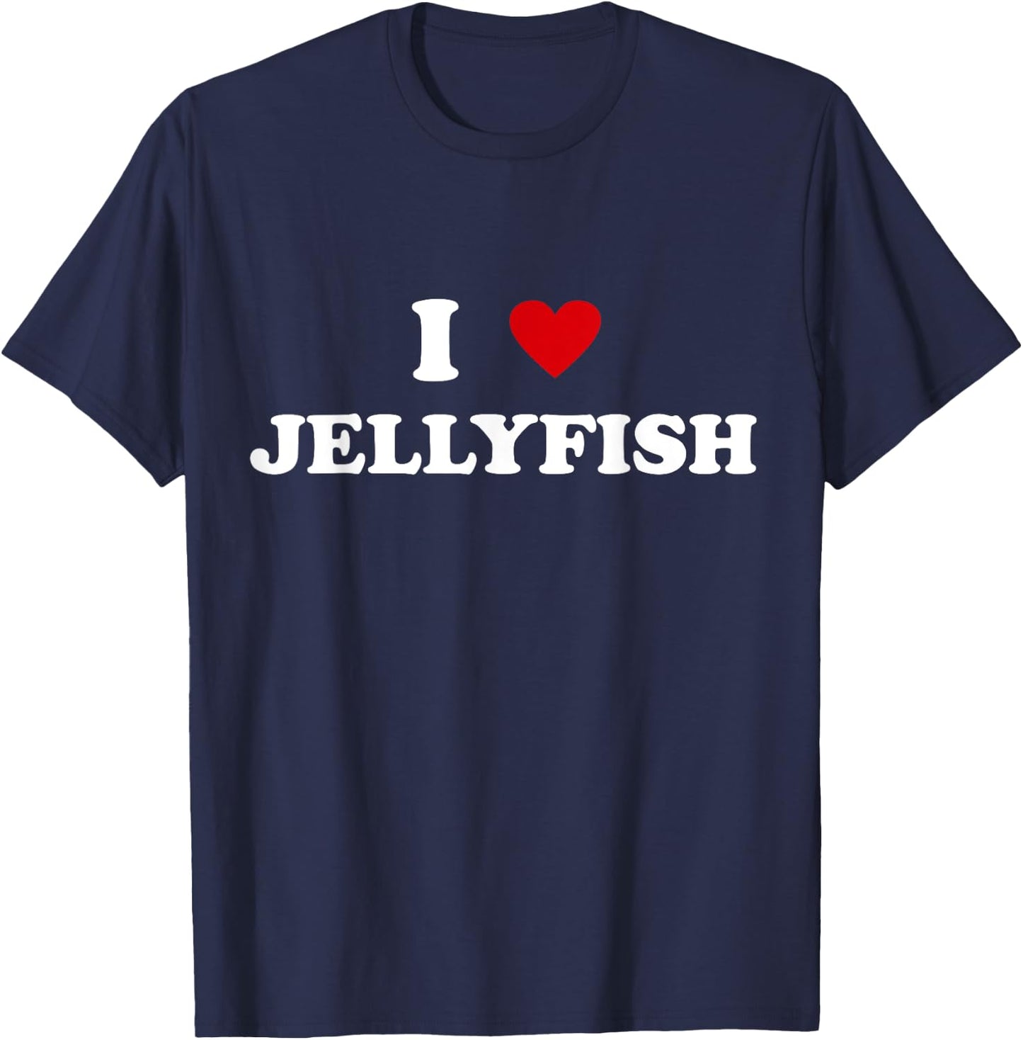 I Heart Dad Mom - Funny I Love Jellyfish T-Shirt - T-Shirt | Navy