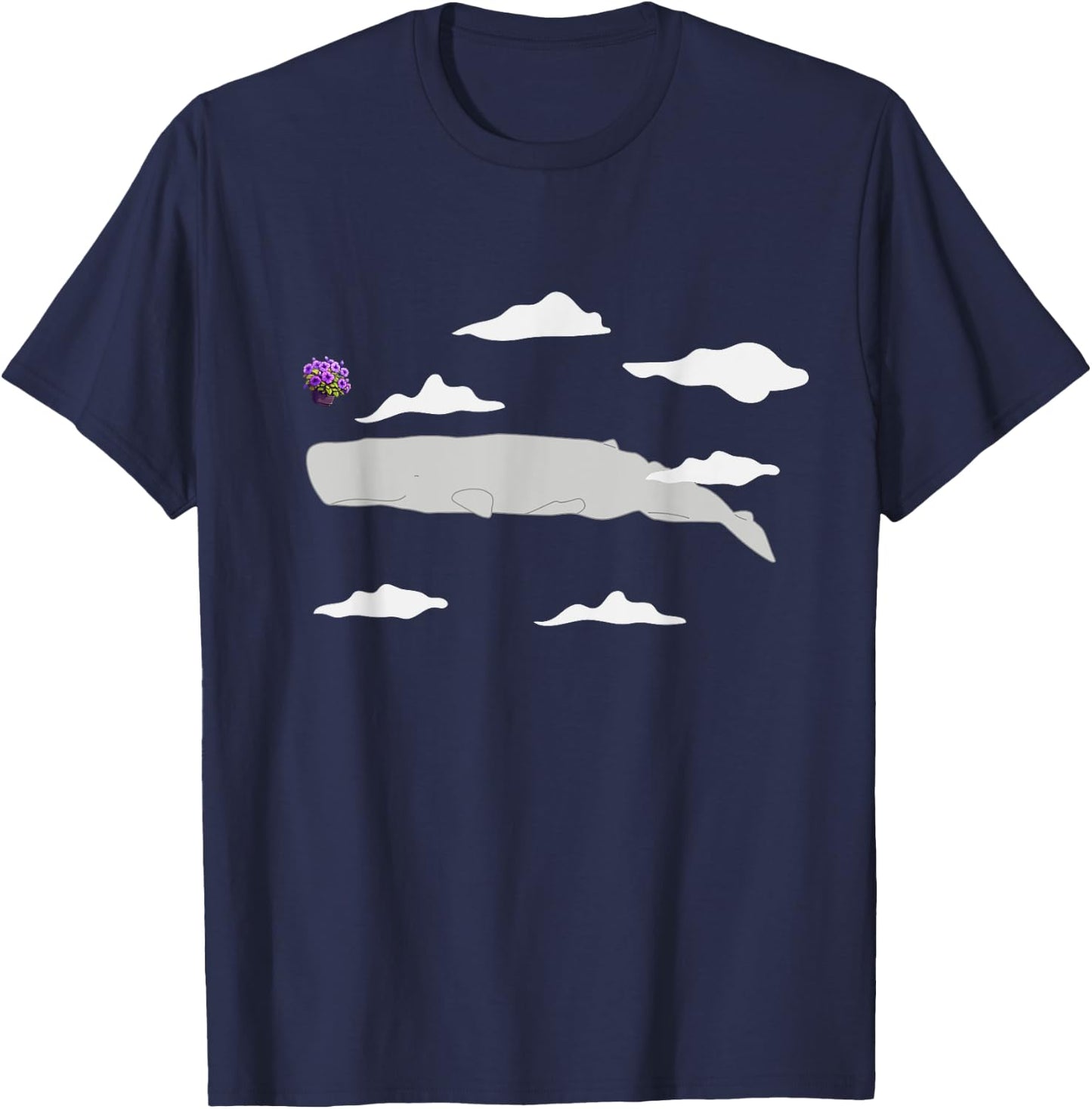 Oh No Not Again Funny Whale and Petunia Awsome T-Shirt - T-Shirt | Navy