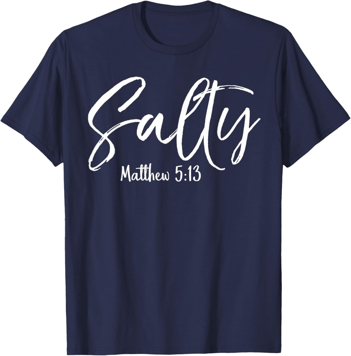 Salty Shirt Matthew 5:13 Vintage Christian T-Shirt - T-Shirt | Navy