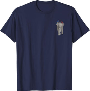 Cardinal Blue Jay Birds Elephant Birdwatching Birding Animal T-Shirt - T-Shirt | Navy