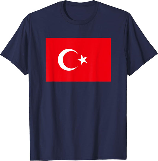 Türkei Flagge Türk Bayragi Design Damen Herren Deko Türkiye T-Shirt - T-Shirt | Navy