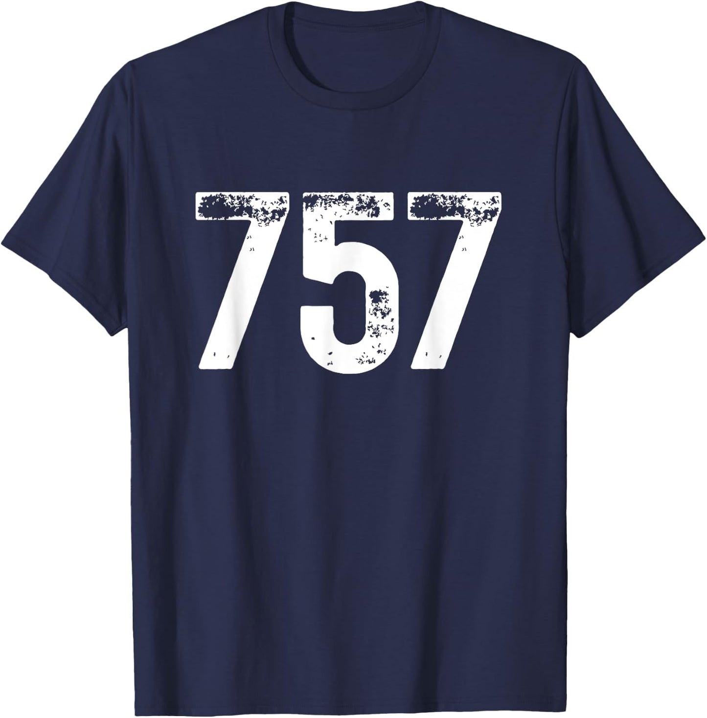 Area Code 757 Virginia Beach Virginia SEVEN FIVE SEVEN 757 Women T-Shirt - T-Shirt | Navy