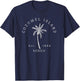 Retro Cool Cozumel Island Distressed Palm Tree Novelty T-Shirt - T-Shirt | Navy