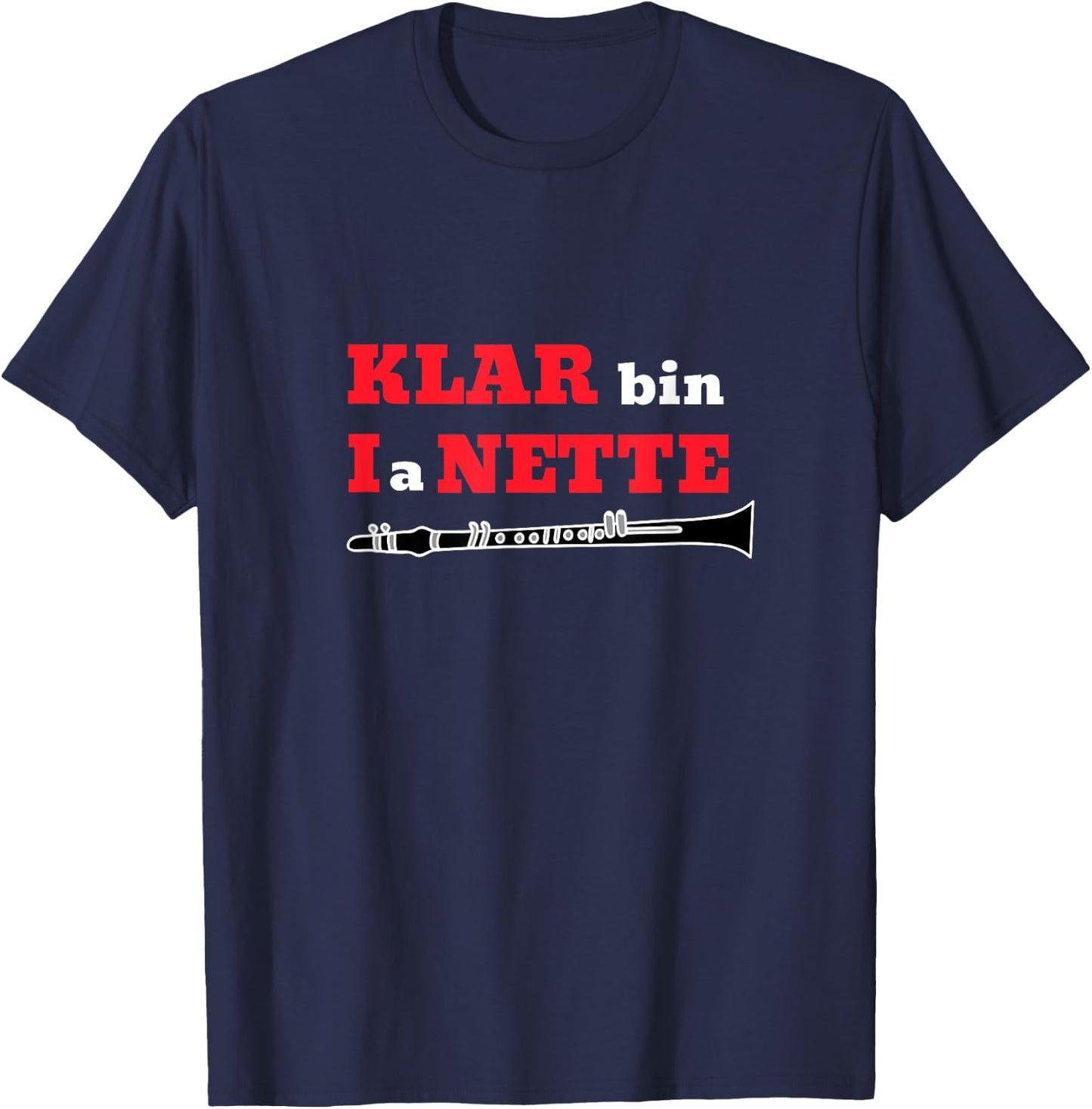 Classic Music Orchestra Musician Bavaria Clarinet T-Shirt - T-Shirt | Navy