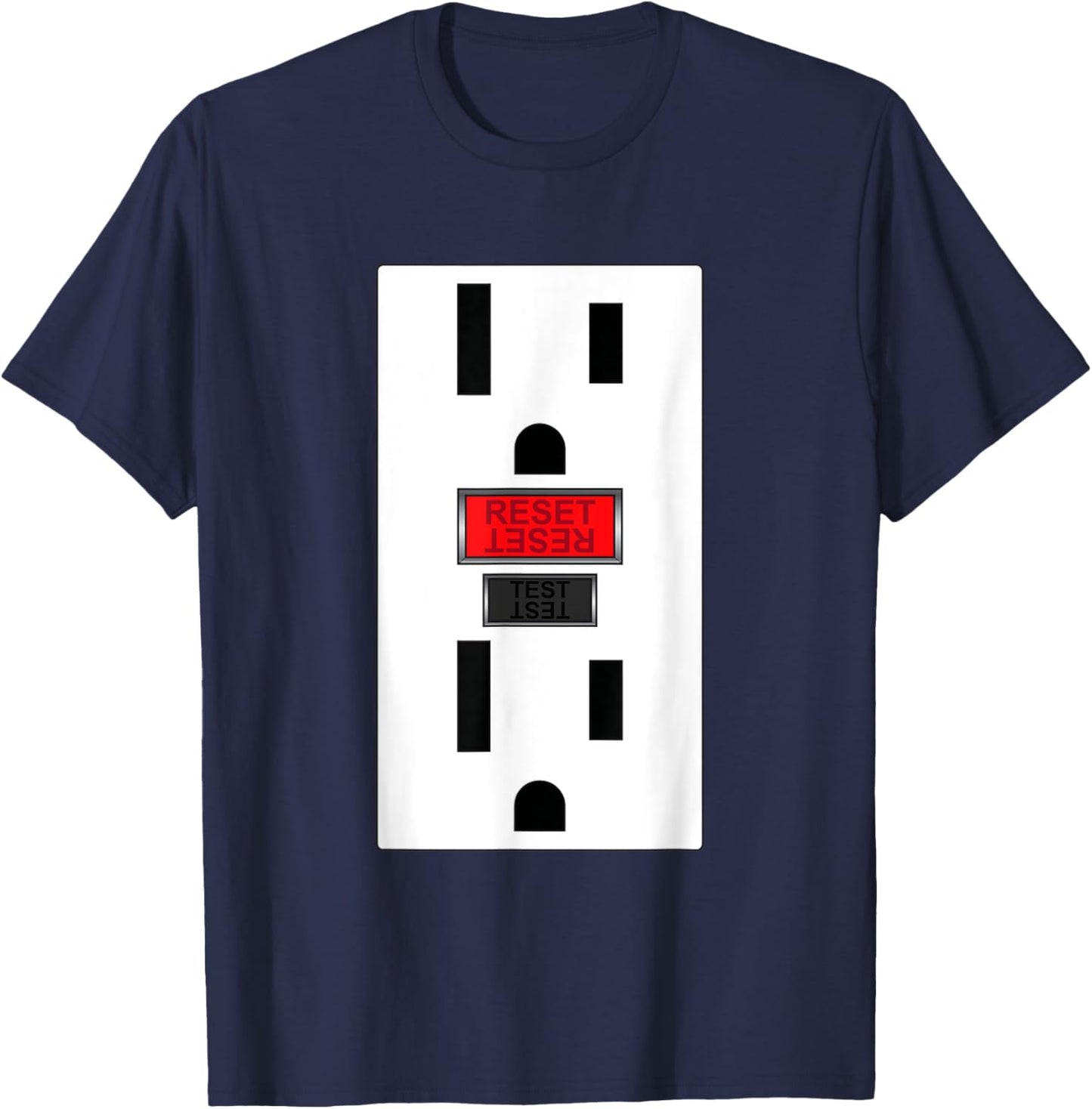 Electrical Outlet Socket Funny Halloween For Couple T-Shirt - T-Shirt | Navy