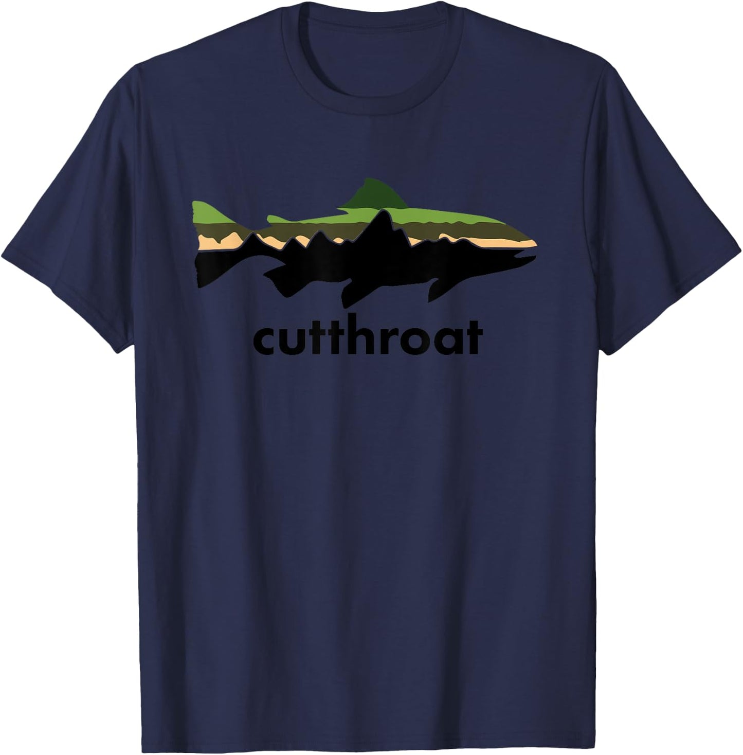 Cutthroat Trout for Fishing Junkies T-Shirt - T-Shirt | Navy