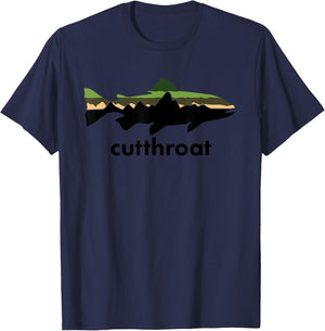 Cutthroat Trout for Fishing Junkies T-Shirt - T-Shirt | Navy