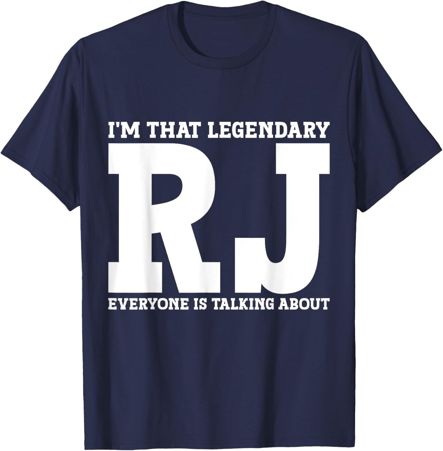 Rj Personal Name First Name Funny Rj T-Shirt - T-Shirt | Navy