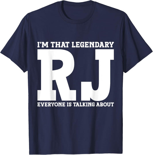 Rj Personal Name First Name Funny Rj T-Shirt - T-Shirt | Navy