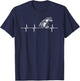 FLAT TRACK MOTORCYCLE heartbeat racing speedway shirt T-Shirt - T-Shirt | Navy