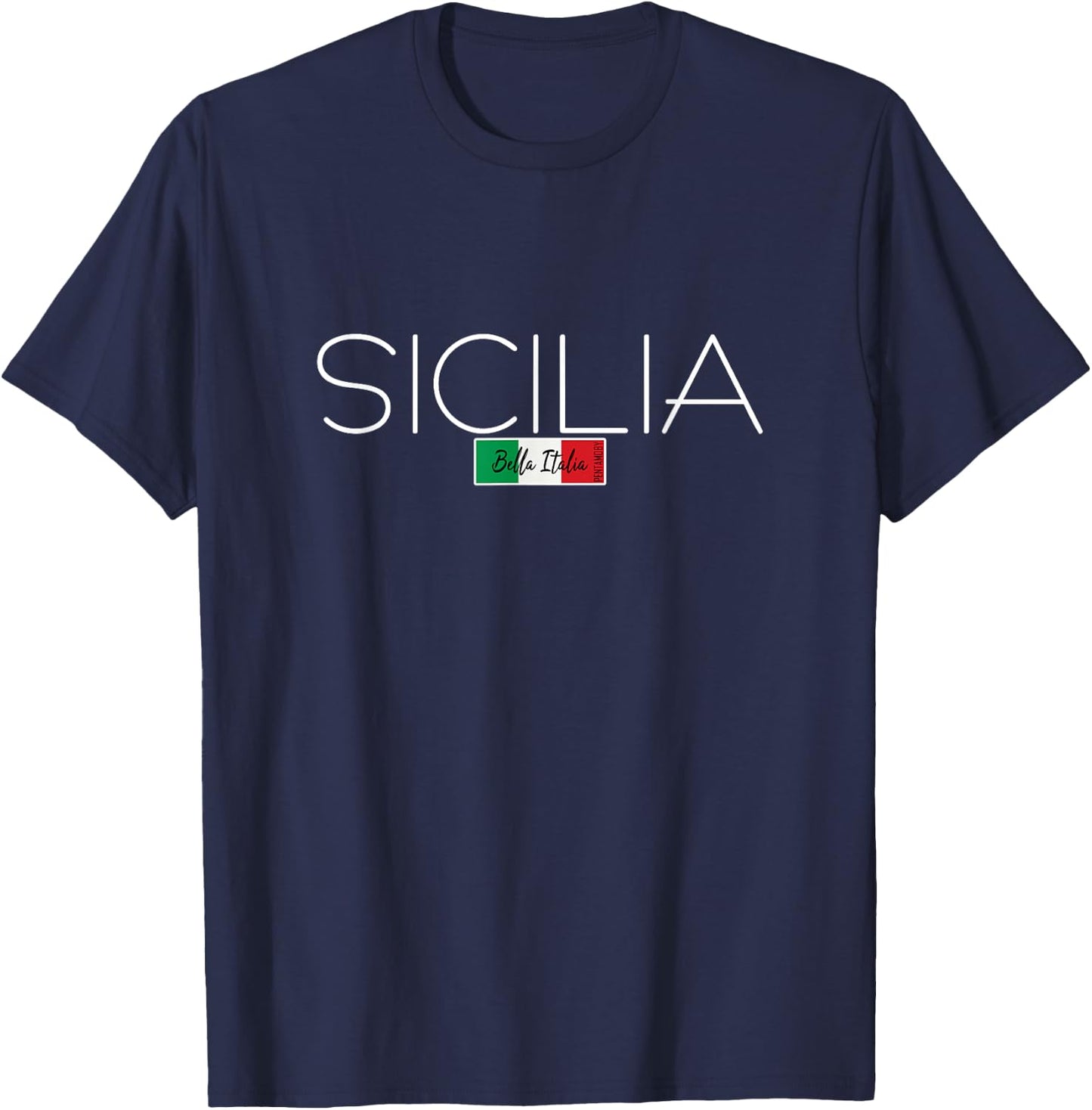 Sicilia Italia Sicily Italy Holiday Island Party T-Shirt - T-Shirt | Navy