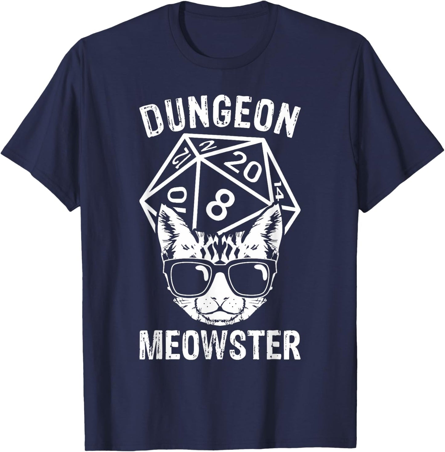 Dungeon Meowster Funny Cat Game Lover Women Girls Kids T-Shirt - T-Shirt | Navy